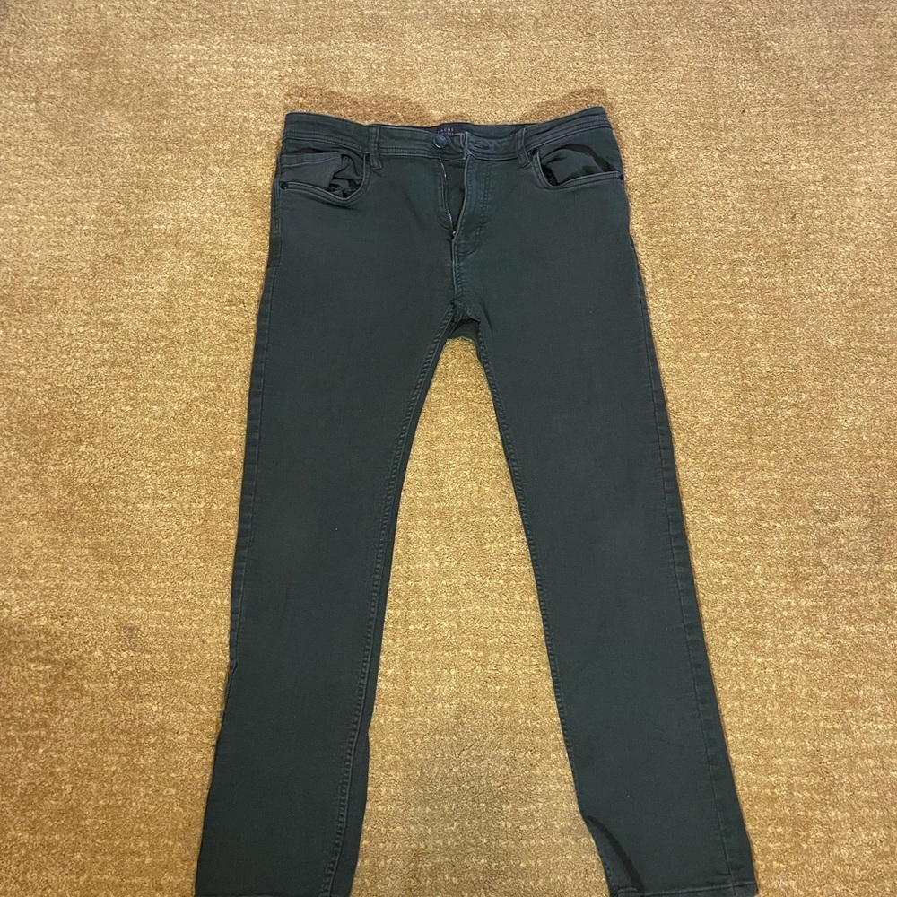 JACHS New York Army Green Men’s Straight Jeans Size 36/32